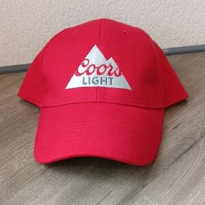 Vintage Coors Light Red Snapback Baseball Cap Hat